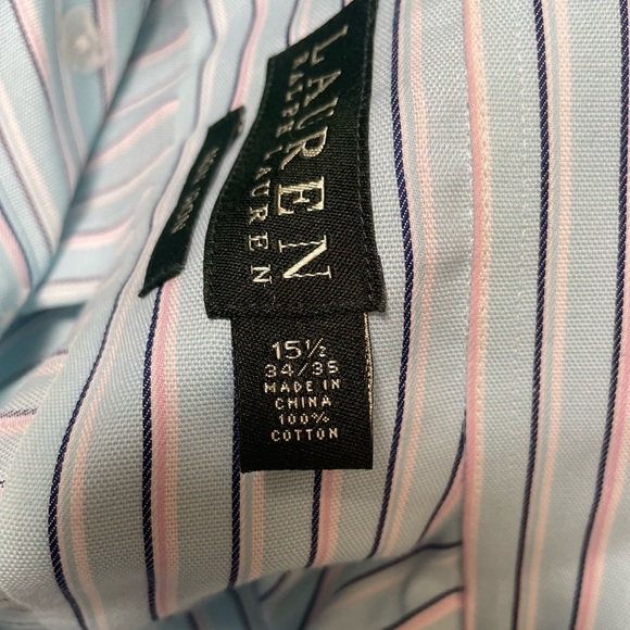 Ralph Lauren Pastel Pinstriped Button Down Men’s Dress Shirt, 15.5, 34/35 - Picture 8 of 8